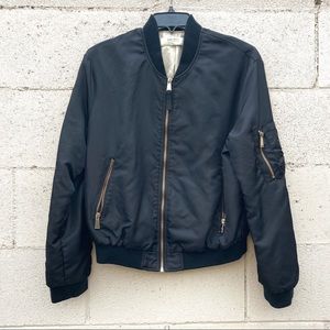 Zara Black Bomber Jacket